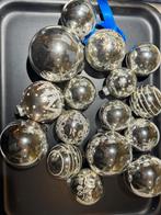 Vintage zilveren kerstballen van glas, Diversen, Ophalen of Verzenden, Gebruikt