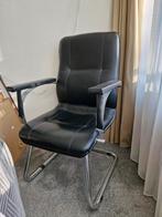 Mooie leren stoel, Huis en Inrichting, Stoelen, Gebruikt, Zwart, Ophalen of Verzenden, Metaal