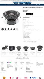 Audio System HX08EVO 8 inch subwoofer High end, Optimount, Nieuw, Ophalen of Verzenden, Anholtseweg 48A 7091 HB DINXPERLO