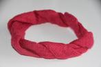 Wollen roze hoofdband handgebreid, Kleding | Dames, Mutsen, Sjaals en Handschoenen, Ophalen of Verzenden, Zo goed als nieuw, Muts
