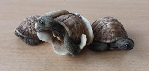 Beeld 3 Jonge Schildpadden - Castagna - 1989, Verzamelen, Beelden en Beeldjes, Gebruikt, Dier, Ophalen of Verzenden