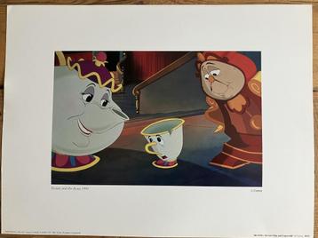 Mooie Disney print Belle en het Beest € 15,00 beschikbaar voor biedingen