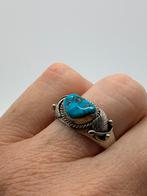X886 Prachtige zilveren Navajo ring maat 20,5, 20 of groter, Ophalen of Verzenden, X, Met edelsteen