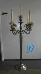 zware metalen 5 arms kandelaar. doorsnee 24H97cm, Huis en Inrichting, Woonaccessoires | Kandelaars en Kaarsen, Ophalen, Gebruikt