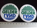 2x sticker provincie gelderland logo, Verzenden, Zo goed als nieuw, Overige typen