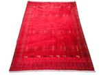Handgeknoopt Perzisch wol Gabbeh tapijt modern red 199x273cm, Persian Gabbeh vintage oosters hype, 150 tot 200 cm, 200 cm of meer