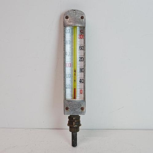 Oude industriële thermometer, optisch glas, Berger, Antiek en Kunst, Antiek | Gereedschap en Instrumenten, Ophalen of Verzenden