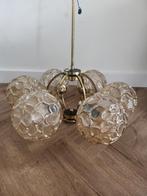 2x Vintage Ball lamp amberglas midcentury, Vintage, Ophalen of Verzenden, Minder dan 50 cm, Glas