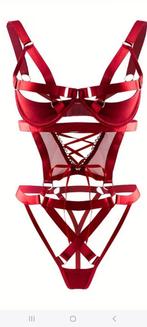 Mooie bandjes string body maat s, Verzenden, Zwart, Body of Korset