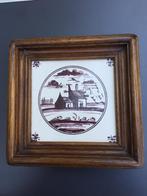 Delfts blauwe tegel in sepia, Antiek en Kunst, Antiek | Wandborden en Tegels, Ophalen of Verzenden