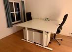 2 Bureaus 160x90 cm + 2 Ladeblokken en 2 bureaustoelen, Huis en Inrichting, Ophalen, Zo goed als nieuw, Bureau