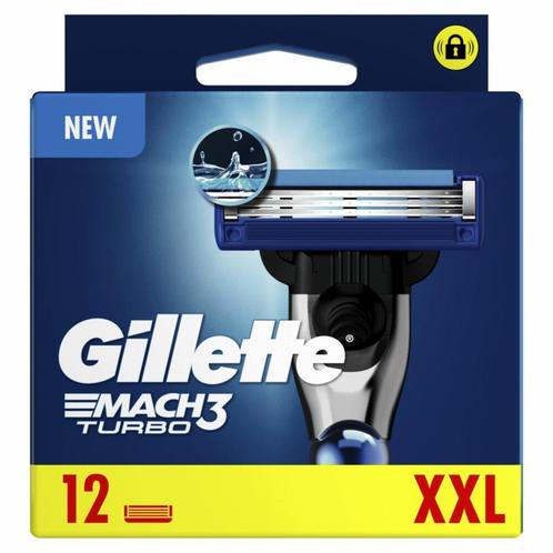 Gillette Mach3 Turbo Scheermesjes 12 stuks, Sieraden, Tassen en Uiterlijk, Uiterlijk | Gezichtsverzorging, Nieuw, Verzorging, Ophalen