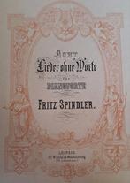 Fritz spindler, , acht lieder onhne worte pianoforte, Muziek en Instrumenten, Ophalen of Verzenden, Zo goed als nieuw, Artiest of Componist