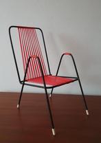 Spimeta mini draadstoel stoel poppenstoel rood zwart vintage, Ophalen of Verzenden, Huis en Inrichting