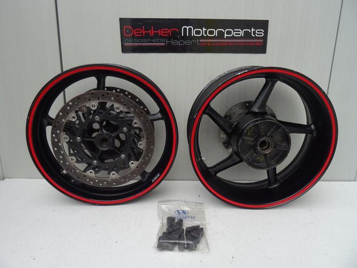 Complete set Wielen / Velgen Yamaha YZF R1 2009-2010-2011 >, Motoren, Onderdelen | Yamaha, Gebruikt, Ophalen of Verzenden