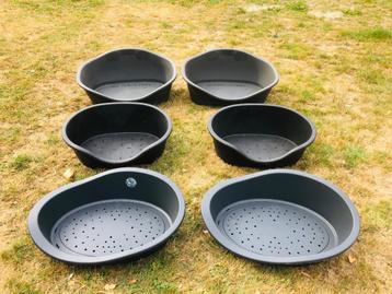 Kunststof hondenmanden zwart 6 stuks diverse maten beschikbaar voor biedingen