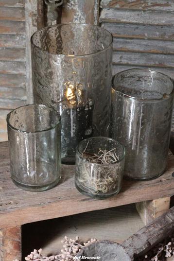 Windlichten blank bubbelglas Windlichten blank bubbelglas W beschikbaar voor biedingen