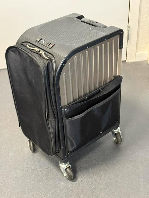 Sibel Rollercoaster Stoolcase Zwart. Kappers/schmink trolley, Sieraden, Tassen en Uiterlijk, Koffers, Gebruikt, Hard kunststof
