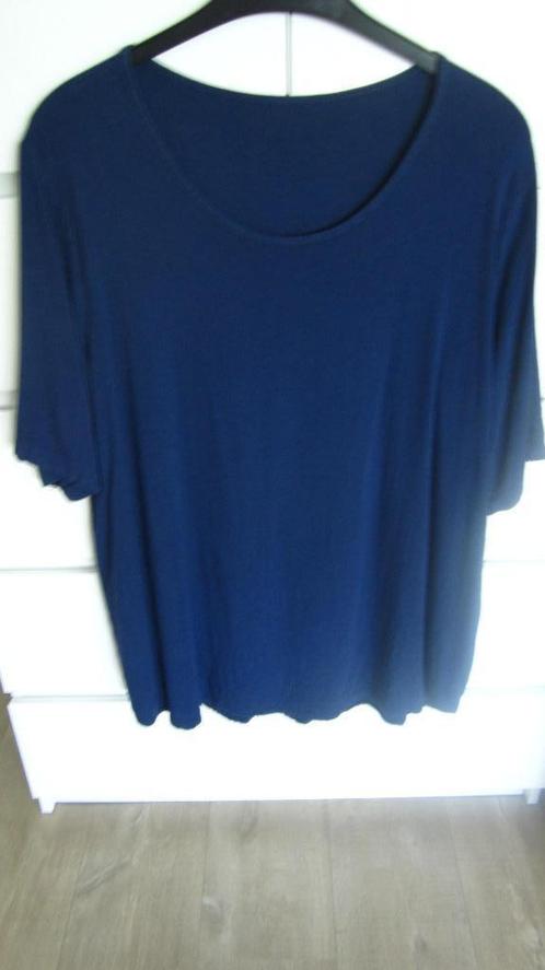Blauwe dames A-lijn shirt maat 46/48., Kleding | Dames, Tops, Zo goed als nieuw, Maat 46/48 (XL) of groter, Blauw, Korte mouw