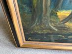 Klassiek Landschap Schilderij Nic. v Yperen Ingelijst Bosriv, Antiek en Kunst, Ophalen