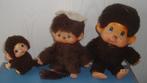 Monchhichi - aapjes 3 stuks SEKIGUCHI apen aapje bruin, Verzamelen, Ophalen of Verzenden, Gebruikt
