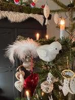 3 witte vogeltjes op knijper van glas., Ophalen of Verzenden, Zo goed als nieuw