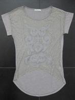 L' Olive Verte top opengewerkt kant, grijs-beige naturel S, Olive verte, Beige, Ophalen of Verzenden, Zo goed als nieuw