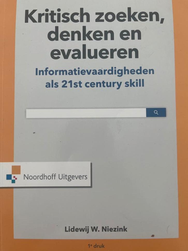 Kritisch zoeken, denken en evalueren - Noordhoff, Boeken, Studieboeken en Cursussen, Zo goed als nieuw, HBO, Gamma, Ophalen