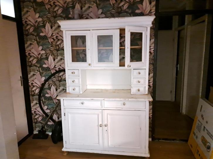 Landelijke Buffetkast - Wit, Huis en Inrichting, Kasten | Buffetkasten, Gebruikt, 150 tot 200 cm, 100 tot 150 cm, 25 tot 50 cm