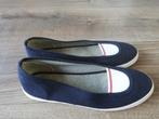Donkerblauwe canvas ballerina's maat 41 1x gedragen, Ophalen of Verzenden, Zo goed als nieuw, Blauw