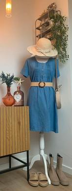 Nieuw! SHEIN denim jeansjurkje met knoopjes, maat S-M, Ophalen, Blauw, Nieuw, Knielengte