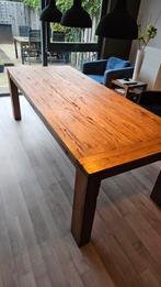 Massief eiken eettafel 240x90x75, Ophalen, Zo goed als nieuw, Rechthoekig, 50 tot 100 cm