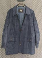SALE : voorjaars 3/4 jas diep blauw suede leder maat XL & M, Ophalen of Verzenden, Nieuw, Maat 56/58 (XL), Blauw