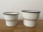 IKEA Citronsyra Emaille Bloempot Bloempotten, Rond, Zo goed als nieuw, Metaal, Tuin