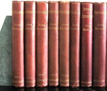 John Morley 1886-1903 8 delen Rousseau, On Compromise etc. beschikbaar voor biedingen