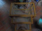 set van 3 tafeltjes, Huis en Inrichting, Tafels | Bijzettafels, Ophalen, Minder dan 45 cm, Gebruikt, 55 tot 75 cm