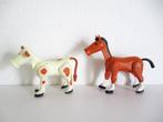 Fisher Price boerderij dieren paard koe vintage, Ophalen of Verzenden, Gebruikt, Speelset