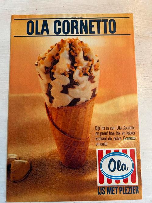 Ola Cornetto advertentie, Verzamelen, Retro, Ophalen of Verzenden