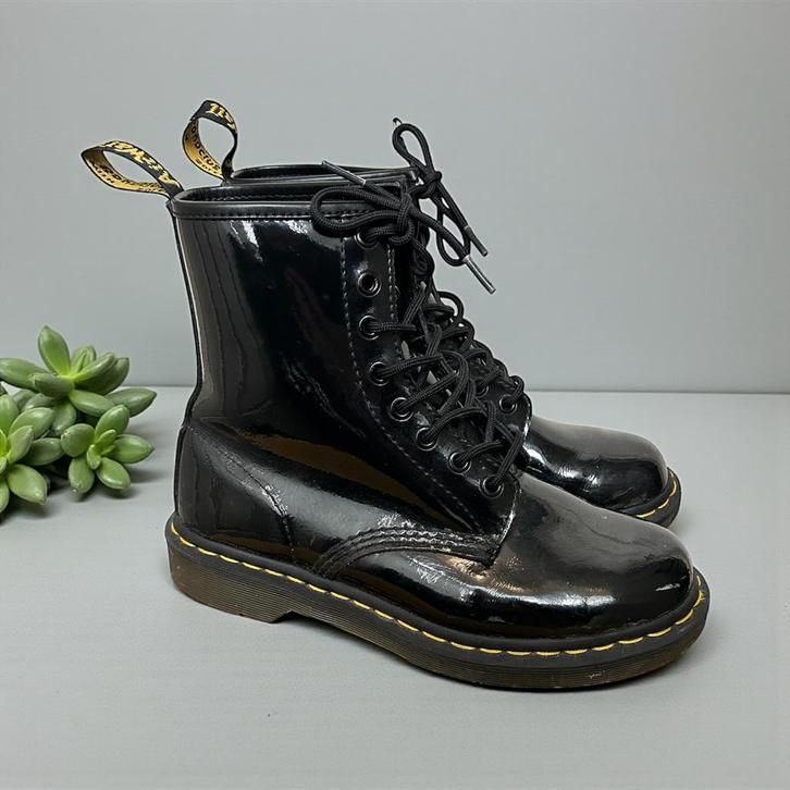 Dr. Martens Laarzen Maat 40 Zwart Lakleer Pascal Unisex, Kleding | Dames, Schoenen, Gedragen, Lage of Enkellaarzen, Zwart, Verzenden