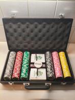 Luxe Pokerset van Unibet in leren koffer 300 chips, Gebruikt, Vijf spelers of meer, Ophalen of Verzenden, Unibet