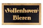 Zeer oude reclame van Vollenhoven's Bieren, Ophalen of Verzenden, Gebruikt, Reclamebord