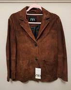 Zara Dames Leren Suède Jack - Nieuw!, Bruin, Zara, Nieuw, Ophalen of Verzenden