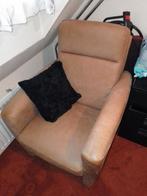 Fauteuils kleur cognac lederland, Huis en Inrichting, Ophalen, Zo goed als nieuw, 50 tot 75 cm, Leer