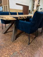 Eettafel Design met epoxy unikaat model goossens massief!, Huis en Inrichting, 200 cm of meer, Nieuw, 100 tot 150 cm, Rechthoekig