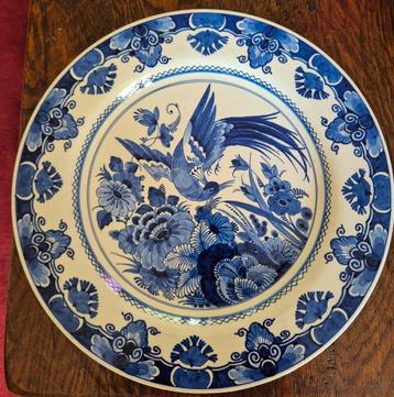 Mooi delfst blauw wandbord 35cm beschikbaar voor biedingen