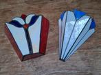 vintage Tiffany stijl glas in lood wand-lamp wandlampen, Ophalen of Verzenden, Glas, Minder dan 50 cm, Gebruikt