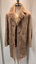 Heren parka lammy coat - maat 48 / maat M - lamsvacht & leer, Ophalen of Verzenden, Gedragen, Maat 48/50 (M), Bruin
