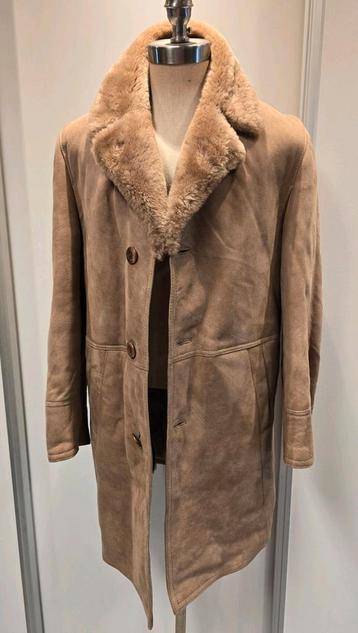 Heren parka lammy coat - maat 48 / maat M - lamsvacht & leer beschikbaar voor biedingen