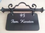 Naambord smeedijzer div. kleuren tekst naar wens, Huis en Inrichting, Ophalen of Verzenden, Nieuw