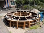 Bekisting Betonnen Tuinbank, 300 buitenwerks, 200 binnenwerk, Ophalen, Gebruikt, Rond, Hout